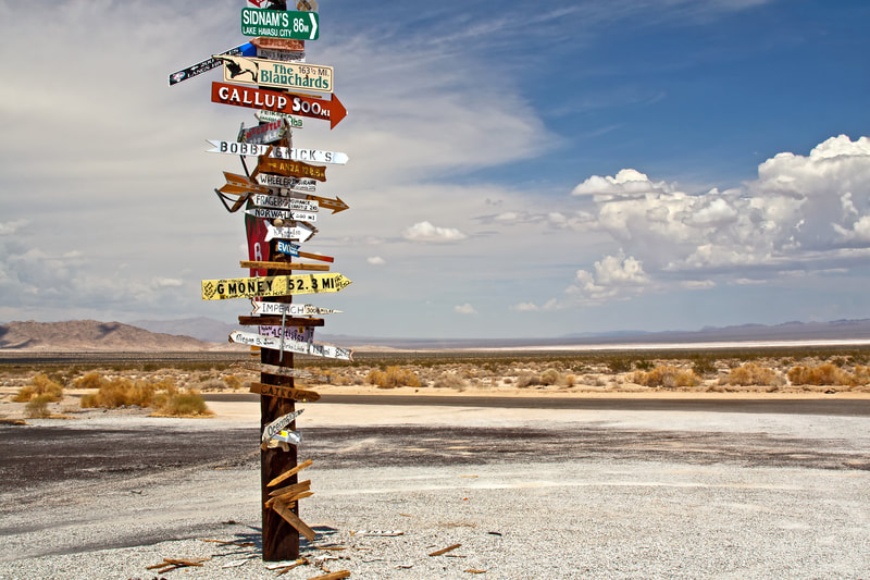 Sign Post in the Desert 